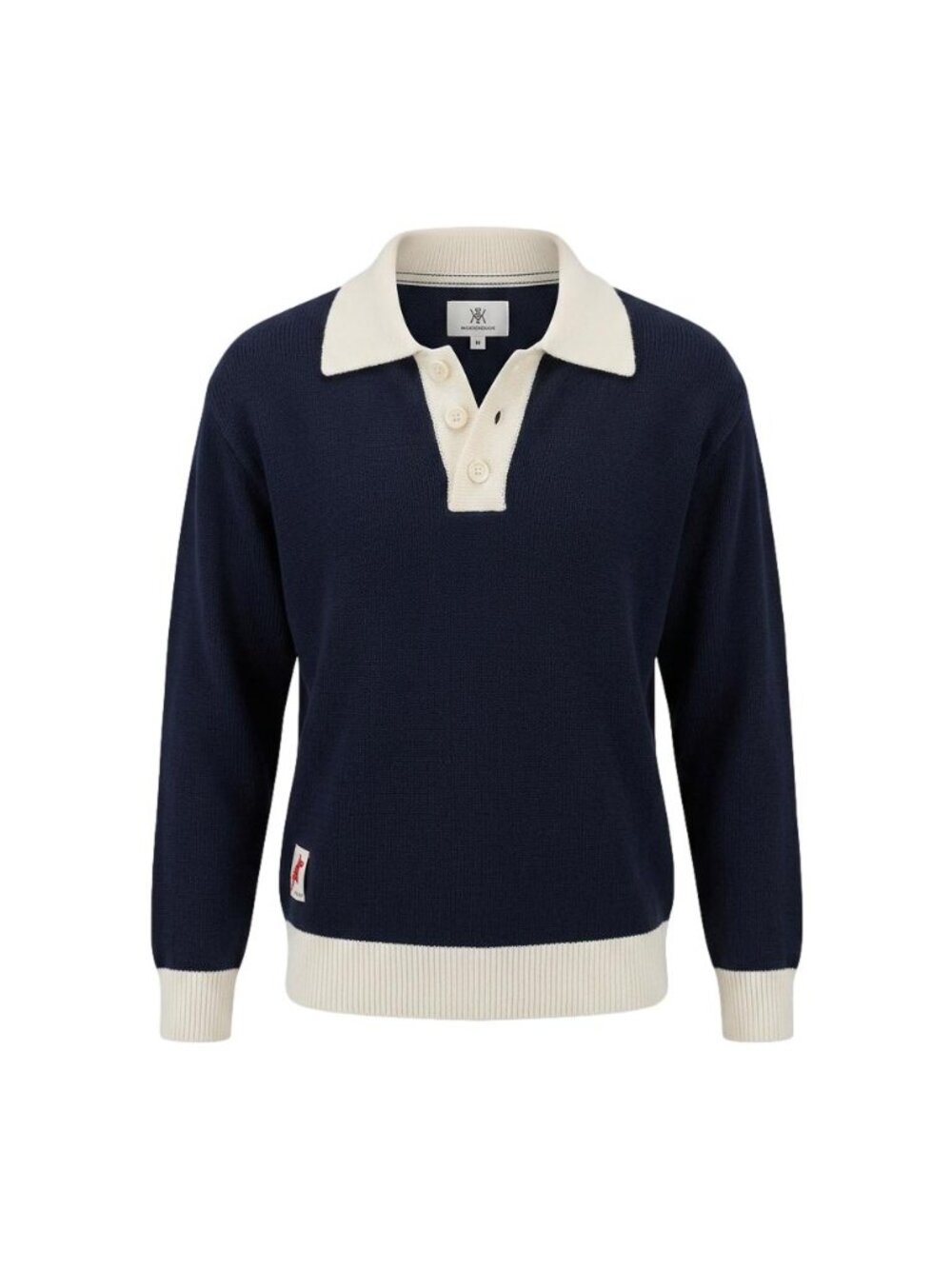 Vintage City Girl Navy Cream Tennis Prep Academia Rugby Polo Preppy Knit Sweater